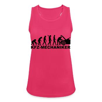 Kfz-Mechaniker - Frauen Tank Top atmungsaktiv - Fuchsia - Vorne - Zoe (177cm)