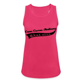 Cane Corso Italiano - Frauen Tank Top atmungsaktiv - Fuchsia - Vorne - Zoe (177cm)