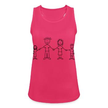 family_1c - Débardeur respirant Femme - fuchsia - Devant - Zoe (177cm)