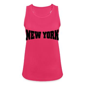 New York - Frauen Tank Top atmungsaktiv - Fuchsia - Vorne - Zoe (177cm)
