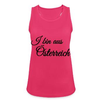 I bin aus Österreich - Frauen Tank Top atmungsaktiv - Fuchsia - Vorne - Zoe (177cm)