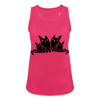 Family Papa Mama Cats - Women's Breathable Tank Top - fuchsia - Front - Zoe (177cm)