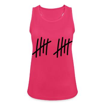 10 strokes / / 10 times / / Birthday / / gift - Women's Breathable Tank Top - fuchsia - Front - Zoe (177cm)