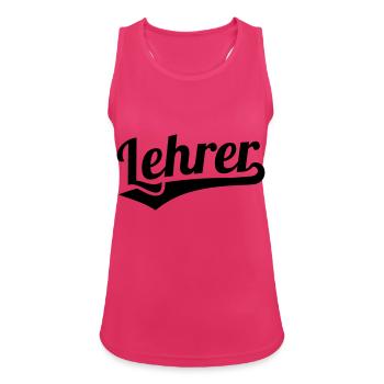 Lehrer - Frauen Tank Top atmungsaktiv - Fuchsia - Vorne - Zoe (177cm)
