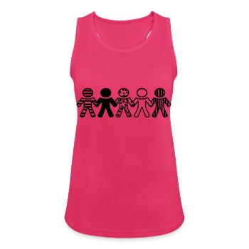 toleranz - Frauen Tank Top atmungsaktiv - Fuchsia - Vorne - Zoe (177cm)