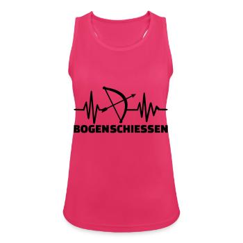 Bogenschießen - Frauen Tank Top atmungsaktiv - Fuchsia - Vorne - Zoe (177cm)