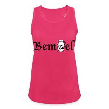 Bembel - Frankfurter Bembel Design #Bembel - Frauen Tank Top atmungsaktiv - Fuchsia - Vorne - Zoe (177cm)