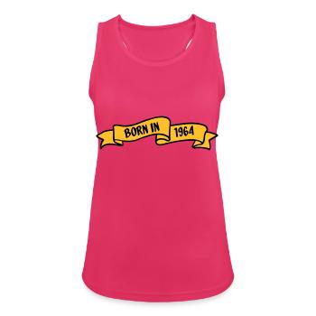 Born in 1964 - Frauen Tank Top atmungsaktiv - Fuchsia - Vorne - Zoe (177cm)