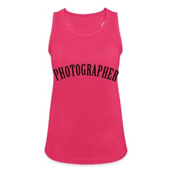Photographer (Text, 1c) - Frauen Tank Top atmungsaktiv - Fuchsia - Vorne - Zoe (177cm)