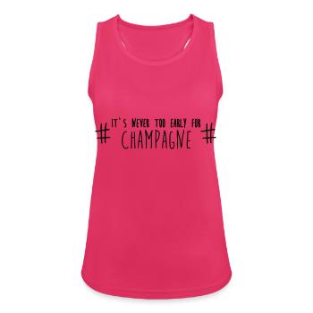 it_s_Never_too_early_for_ - Frauen Tank Top atmungsaktiv - Fuchsia - Vorne - Zoe (177cm)