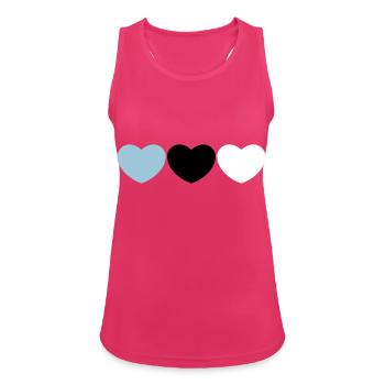 Estnisches Herz - Frauen Tank Top atmungsaktiv - Fuchsia - Vorne - Zoe (177cm)