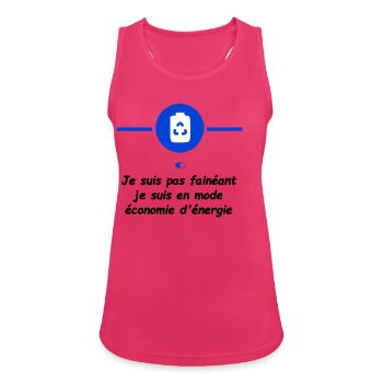 Mode économie d'énergie - Débardeur respirant Femme - fuchsia - Devant - Zoe (177cm)