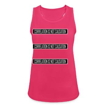 La corrélation n’est pas la causalité : la science des nerds - Débardeur respirant Femme - fuchsia - Devant - Zoe (177cm)
