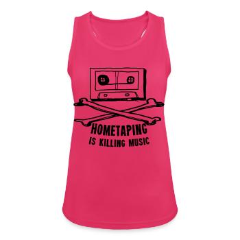 HOMETAPING IS KILLING MUSIC - Débardeur respirant Femme - fuchsia - Devant - Zoe (177cm)