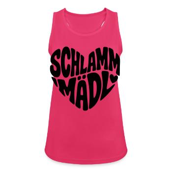 Schlamm Mädl  - Frauen Tank Top atmungsaktiv - Fuchsia - Vorne - Zoe (177cm)