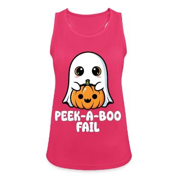 PEEK-A-BOO FAIL - GHOST HALLOWEEN - Frauen Tank Top atmungsaktiv - Fuchsia - Vorne - Zoe (177cm)