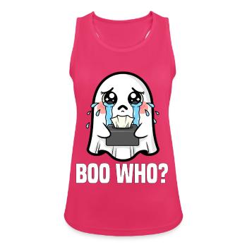 WER WIRD AUSGEBUHT? - GHOST HALLOWEEN - Frauen Tank Top atmungsaktiv - Fuchsia - Vorne - Zoe (177cm)