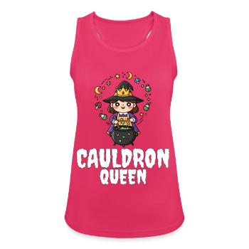 CAULDRON_QUEEN - Frauen Tank Top atmungsaktiv - Fuchsia - Vorne - Zoe (177cm)
