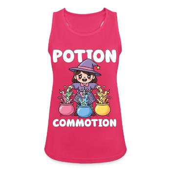 TRANK-AUFREGUNG - HEXE HALLOWEEN - Frauen Tank Top atmungsaktiv - Fuchsia - Vorne - Zoe (177cm)