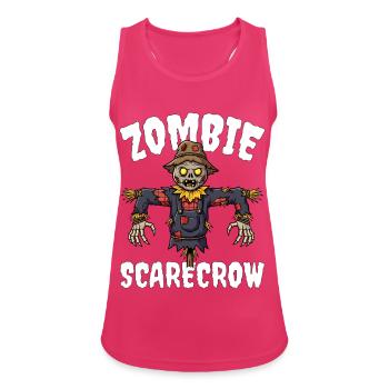 ZOMBIE VOGELSCHEUCHE - ZOMBIE HALLOWEEN - Frauen Tank Top atmungsaktiv - Fuchsia - Vorne - Zoe (177cm)