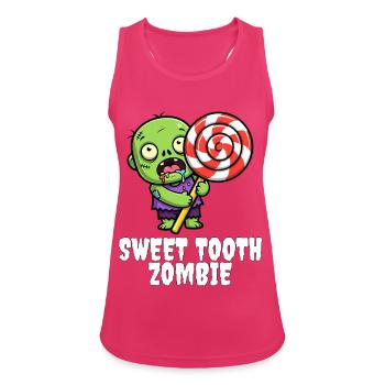 SWEET TOOTH ZOMBIE - ZOMBIE HALLOWEEN - Frauen Tank Top atmungsaktiv - Fuchsia - Vorne - Zoe (177cm)