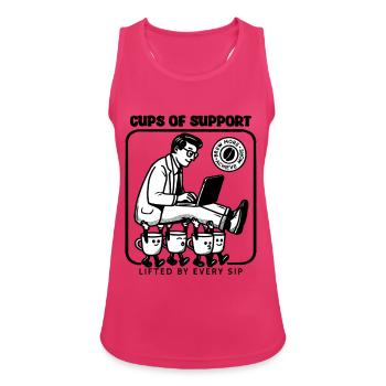 Becher der Unterstützung - Frauen Tank Top atmungsaktiv - Fuchsia - Vorne - Zoe (177cm)