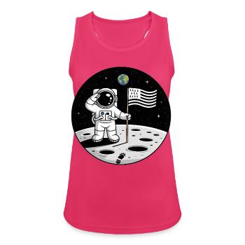 Bretonischer Astronaut BZH Pride Weltraumhumor Gwenn - Frauen Tank Top atmungsaktiv - Fuchsia - Vorne - Zoe (177cm)
