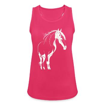 Majestic Horse - Frauen Tank Top atmungsaktiv - Fuchsia - Vorne - Zoe (177cm)