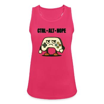 CTRL ALT NOPE Controller-Meme - Frauen Tank Top atmungsaktiv - Fuchsia - Vorne - Zoe (177cm)