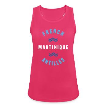 Karibische Inseln Französische Antillen Tropisch - Frauen Tank Top atmungsaktiv - Fuchsia - Vorne - Zoe (177cm)