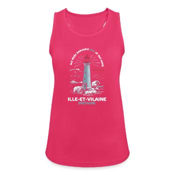 Ille et Vilaine Schönster Ort der Welt Bretagne - Frauen Tank Top atmungsaktiv - Fuchsia - Vorne - Zoe (177cm)