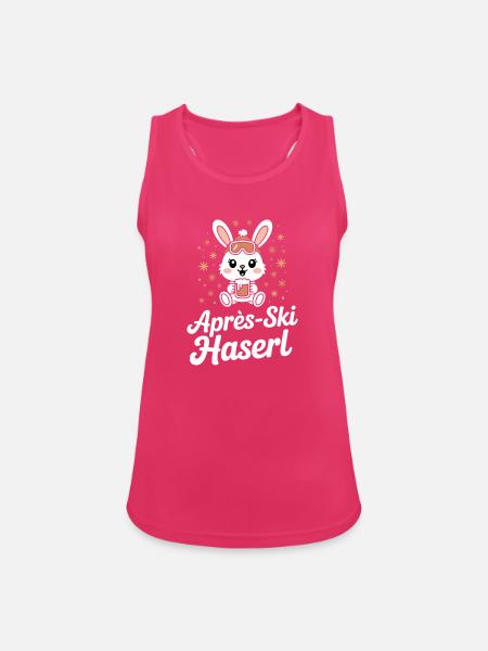 Apres Ski Haserl Hüttengaudi Skifahrerin Skihaserl - Frauen Tank Top atmungsaktiv - Fuchsia