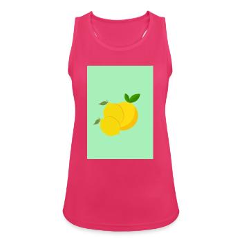 Zitronen - Frauen Tank Top atmungsaktiv - Fuchsia - Vorne - Zoe (177cm)