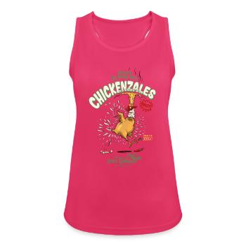 Chickenzales Chili Epic Sauce - Frauen Tank Top atmungsaktiv - Fuchsia - Vorne - Zoe (177cm)