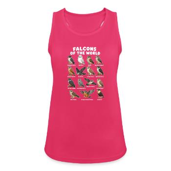  Falken Der Welt - Frauen Tank Top atmungsaktiv - Fuchsia - Vorne - Zoe (177cm)
