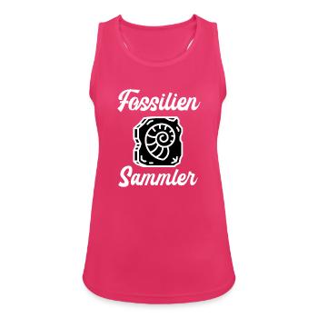 Fossilien Steine Geologie Sammler Mineral Geologe - Frauen Tank Top atmungsaktiv - Fuchsia - Vorne - Zoe (177cm)