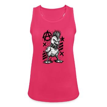 Punk Rock Duck Mohawk Anarchy Bird - Frauen Tank Top atmungsaktiv - Fuchsia - Vorne - Zoe (177cm)