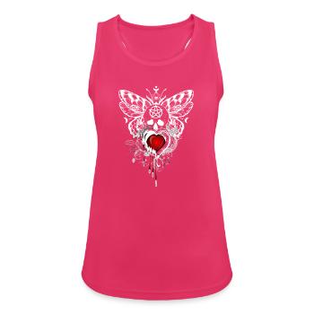 Gothic Wicca Goth Okkult Skullmystic Auge  - Frauen Tank Top atmungsaktiv - Fuchsia - Vorne - Zoe (177cm)