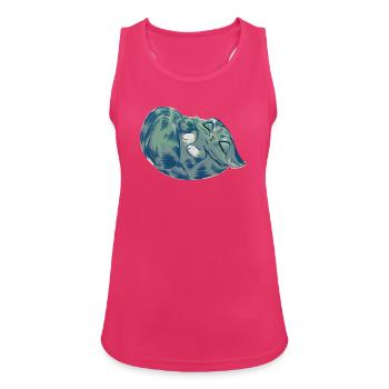 Squishy Azure - Frauen Tank Top atmungsaktiv - Fuchsia - Vorne - Zoe (177cm)