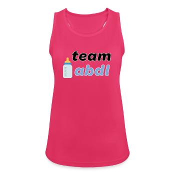 Team ABDL - Frauen Tank Top atmungsaktiv - Fuchsia - Vorne - Zoe (177cm)
