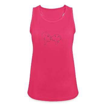 Minimalistische Golden Retriever Mama Linienkunst Liebe - Frauen Tank Top atmungsaktiv - Fuchsia - Vorne - Zoe (177cm)