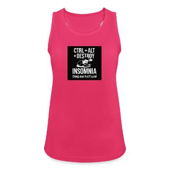 Insomnia Meme Grafik T-Shirt - Frauen Tank Top atmungsaktiv - Fuchsia - Vorne - Zoe (177cm)