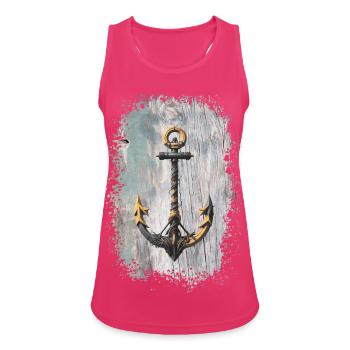 Anker Tattoo Seilkunst - Frauen Tank Top atmungsaktiv - Fuchsia - Vorne - Zoe (177cm)