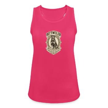 Rottweiler - Knuddelbär Alarmanlage-Vintage Design - Frauen Tank Top atmungsaktiv - Fuchsia - Vorne - Zoe (177cm)
