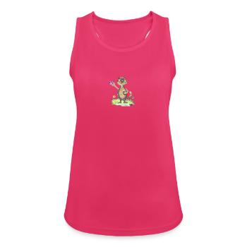 Otter Max  - Frauen Tank Top atmungsaktiv - Fuchsia - Vorne - Zoe (177cm)