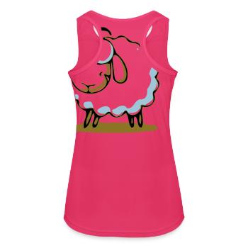 Sheep - Women's Breathable Tank Top - fuchsia - Back - Zoe (177cm)