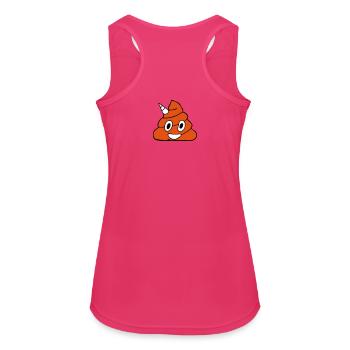 Pinker Einhorn Kackhaufen - Frauen Tank Top atmungsaktiv - Fuchsia - Hinten - Zoe (177cm)