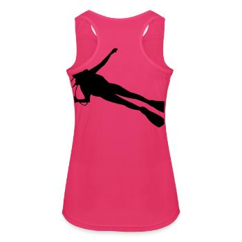 plongée sous-marine - Débardeur respirant Femme - fuchsia - Dos - Zoe (177cm)