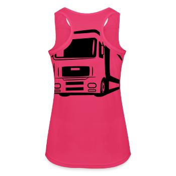 Symbole de camion camion - Débardeur respirant Femme - fuchsia - Dos - Zoe (177cm)