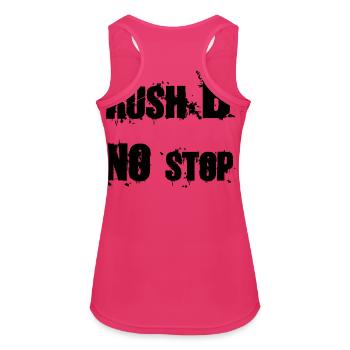 RUSH B NO STOP - Frauen Tank Top atmungsaktiv - Fuchsia - Hinten - Zoe (177cm)